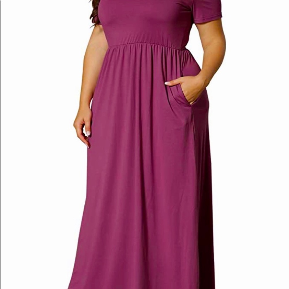 Maxi dress 14W short sleeve natural waist